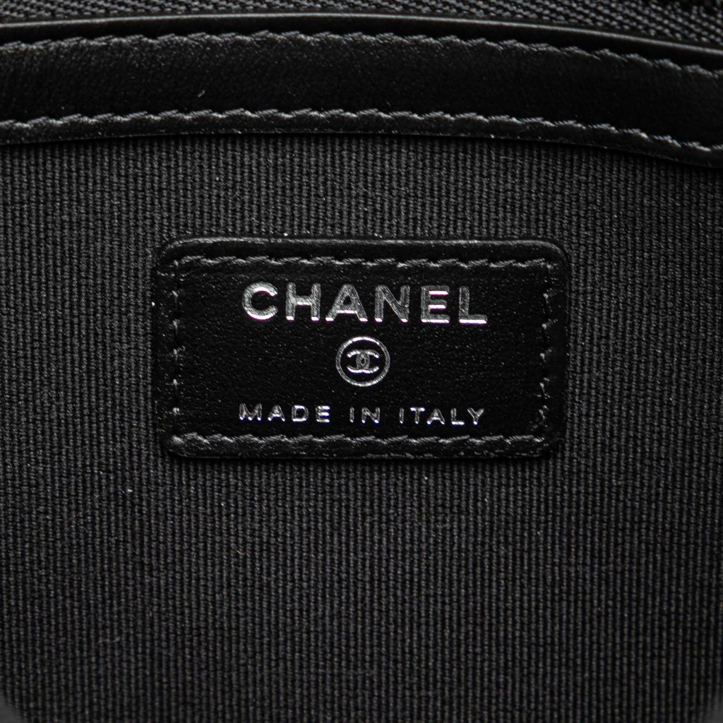 Chanel Medium Stitched Calfskin CC Cosmetic Case - Side view