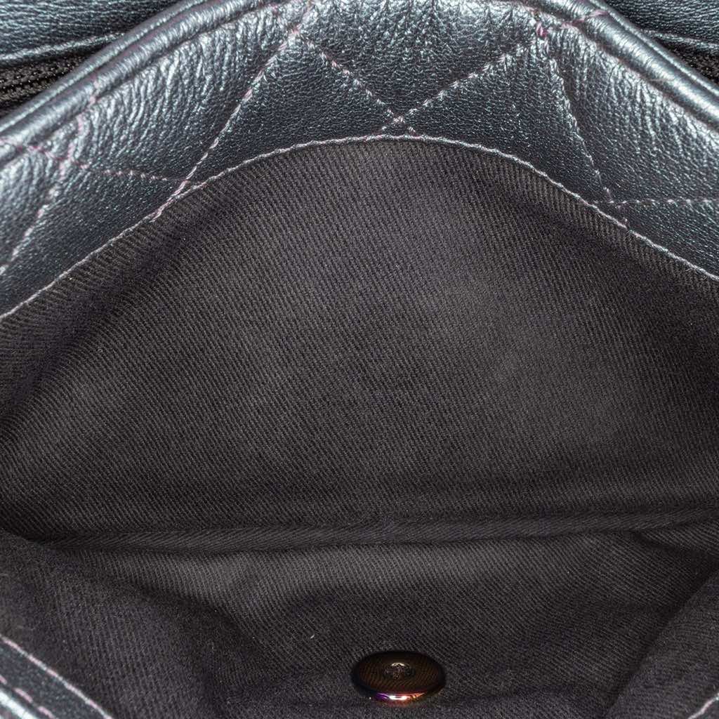 Chanel Small Iridescent Goatskin Double Carry Waist Chain Flap - 5