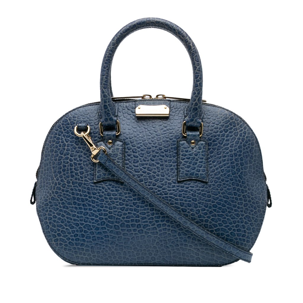 Burberry Small Grained Calfskin Orchard Bowling Bag