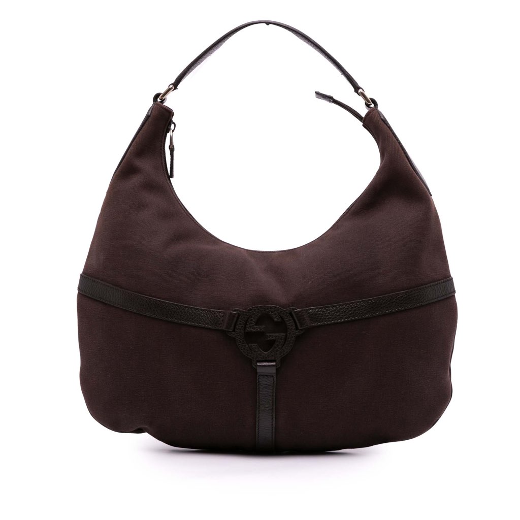 Gucci Canvas Reins Hobo Bag