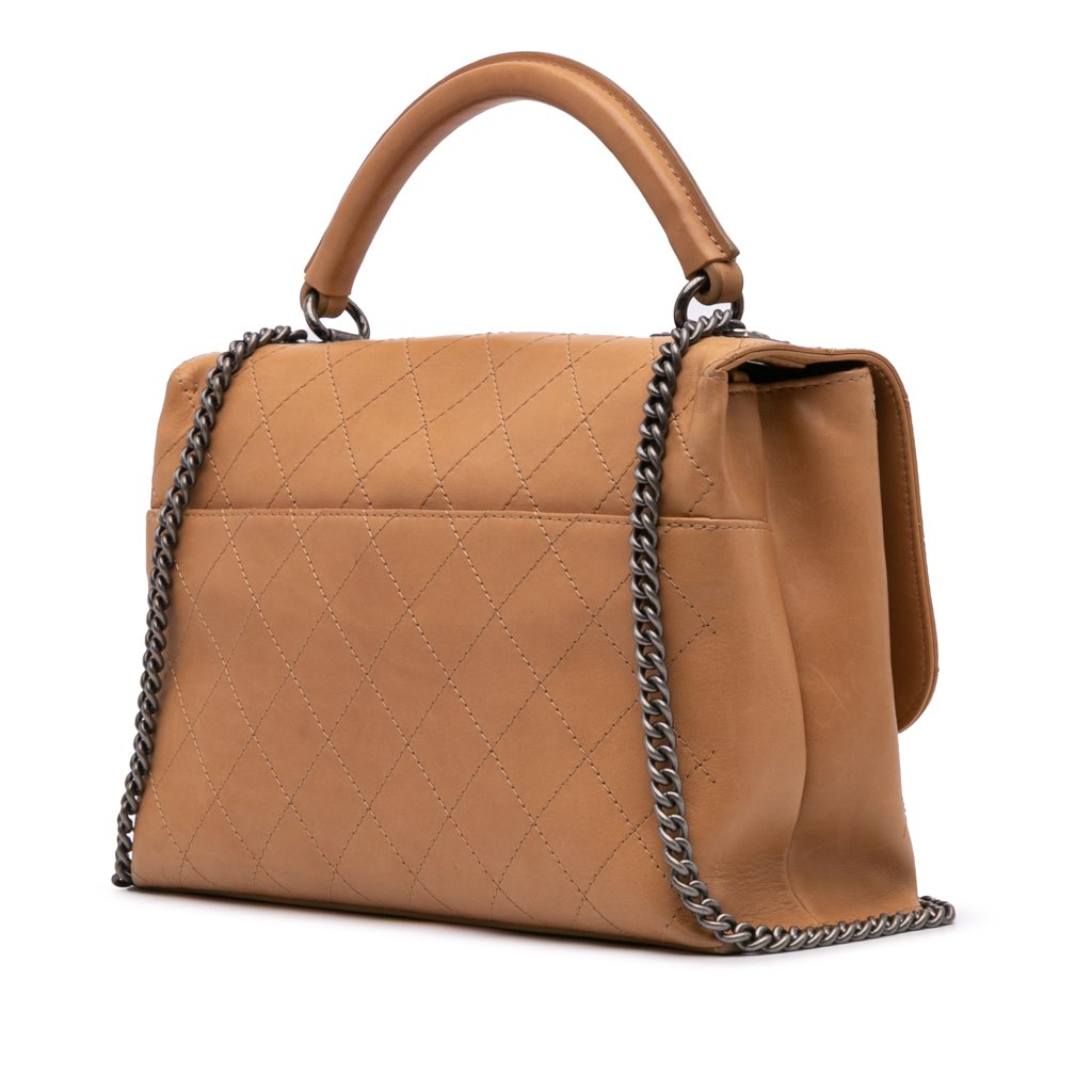 Chanel Large Calfskin Stitched Urban Luxury Top Handle Bag - 2