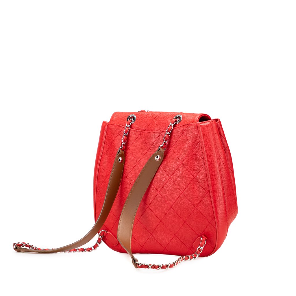 Chanel CC Quilted Caviar Drawstring Backpack - 2