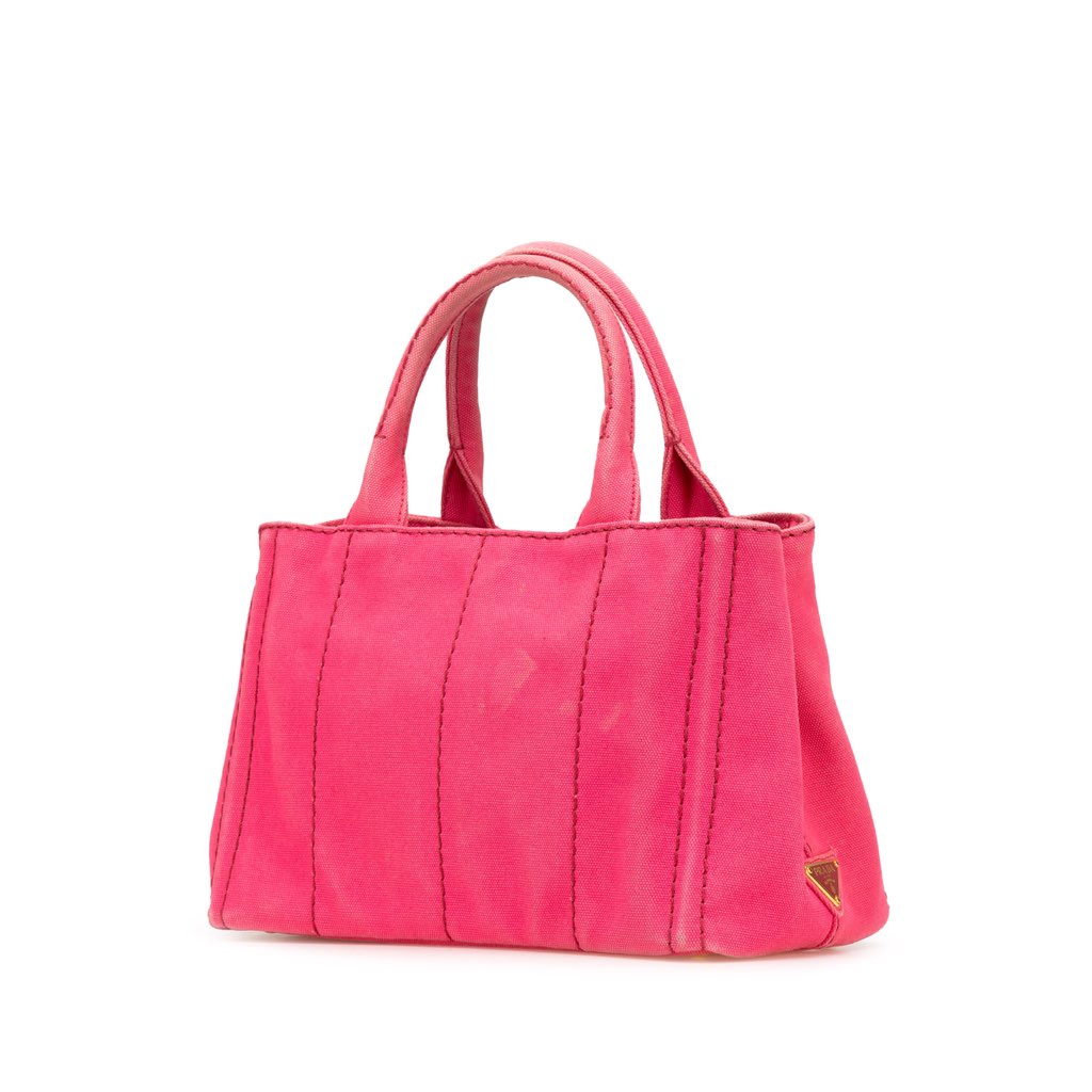 Prada Small Canvas Canapa Logo Satchel - 2