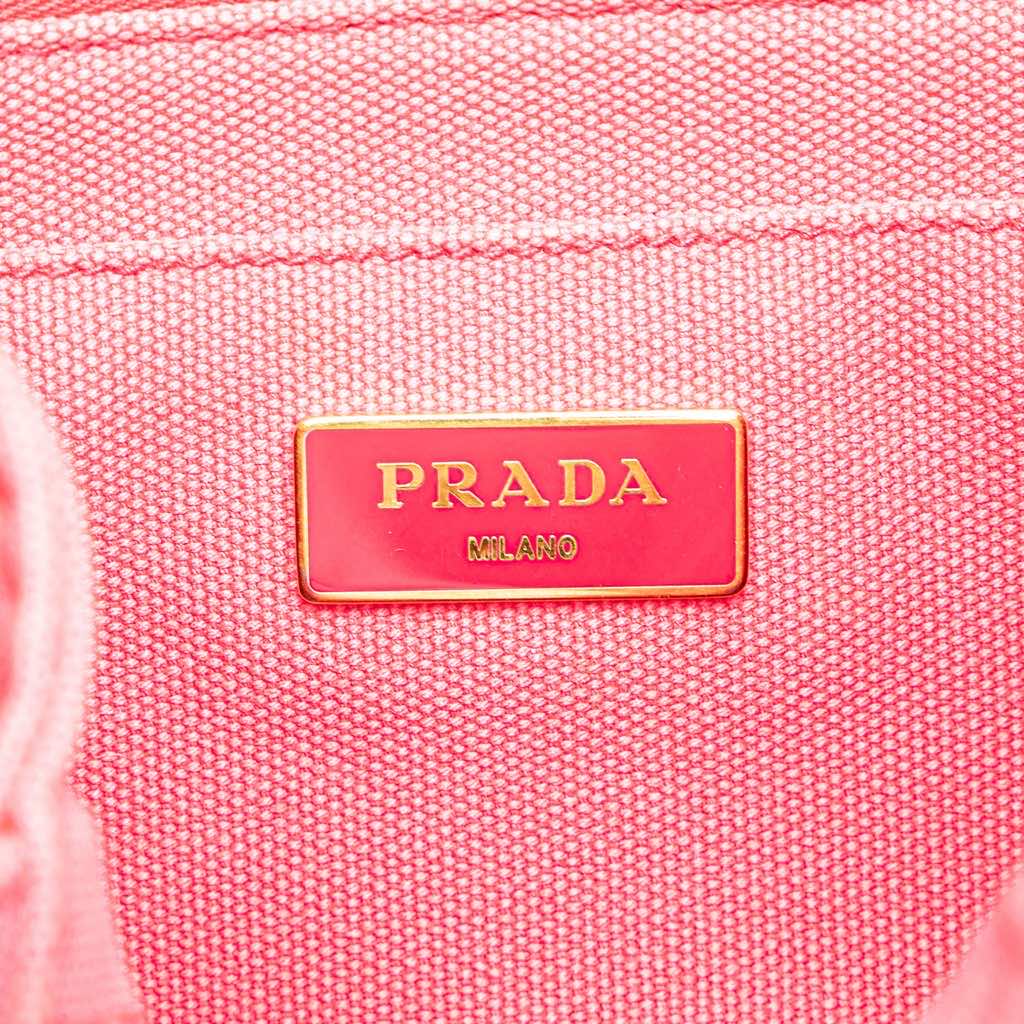 Prada Small Canvas Canapa Logo Satchel - 5