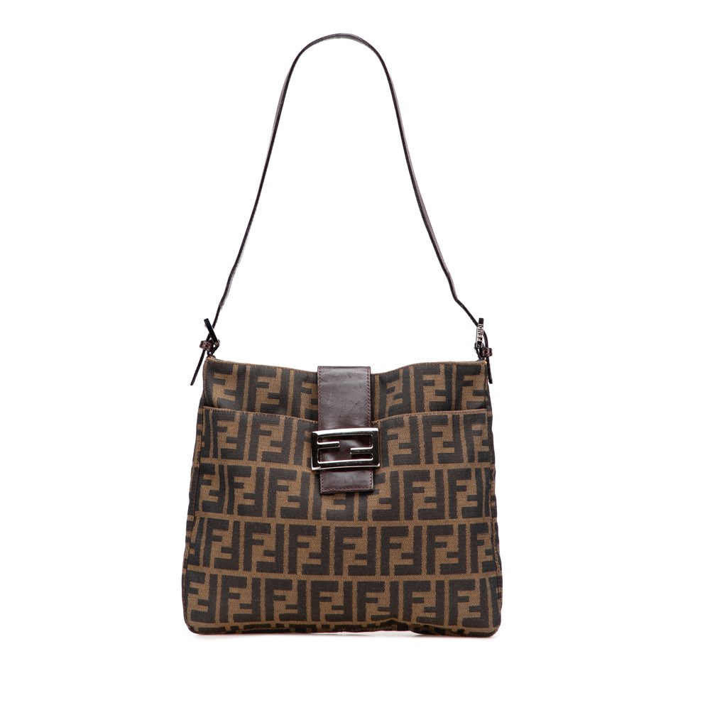 Fendi Zucca Canvas Shoulder Bag