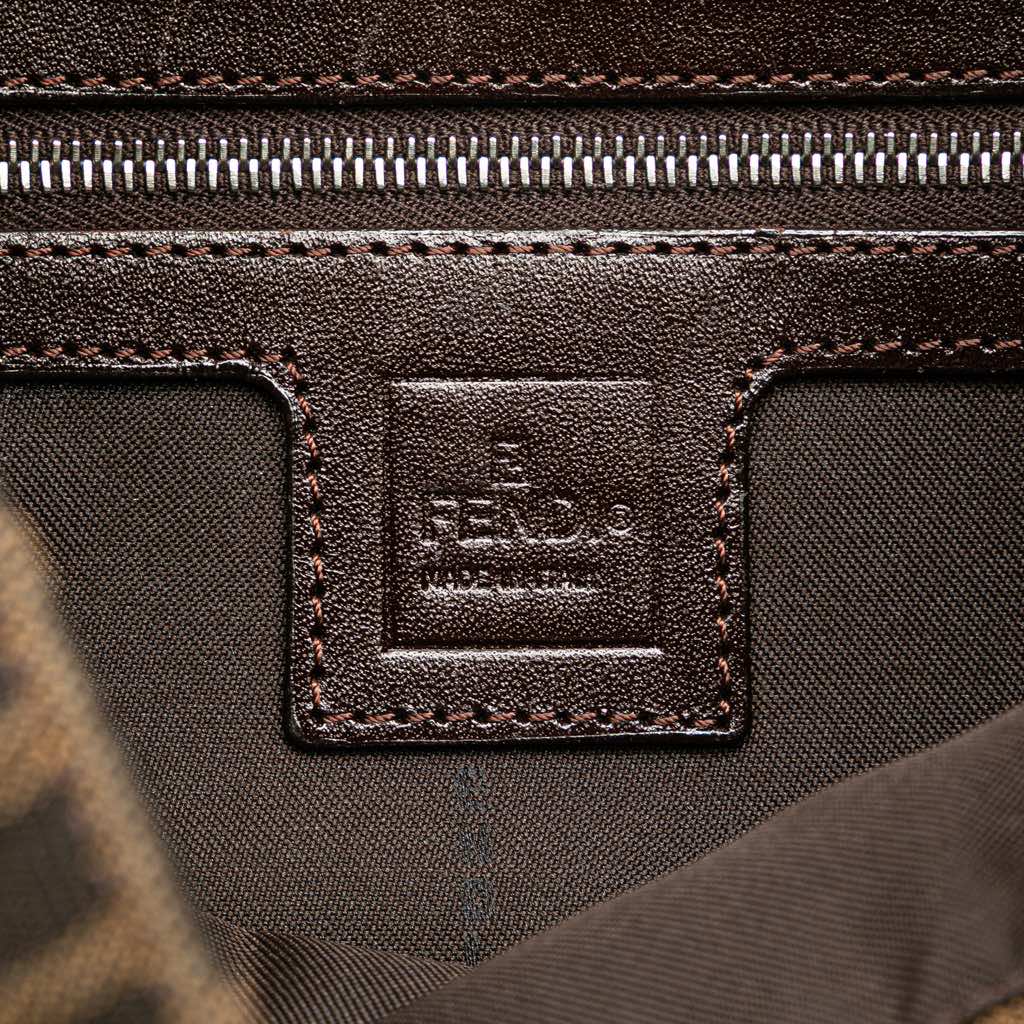 Fendi Zucca Canvas Shoulder Bag - Side view