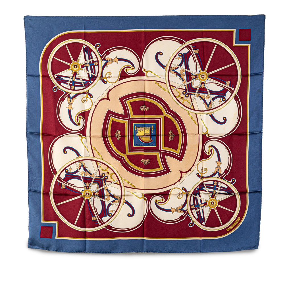 Hermès Washingtons Carriage Silk Scarf