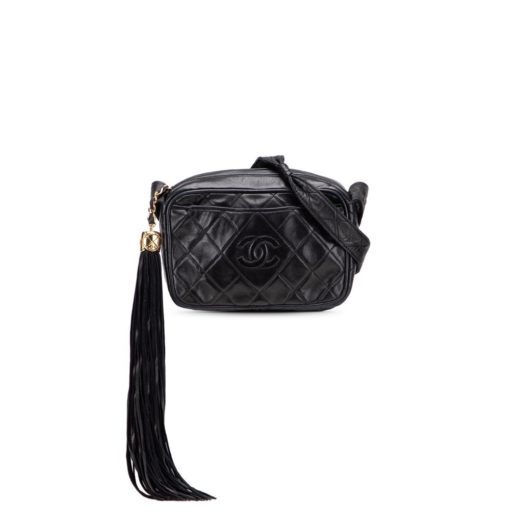 Chanel Mini CC Diamond Quilted Lambskin Tassel Camera Bag