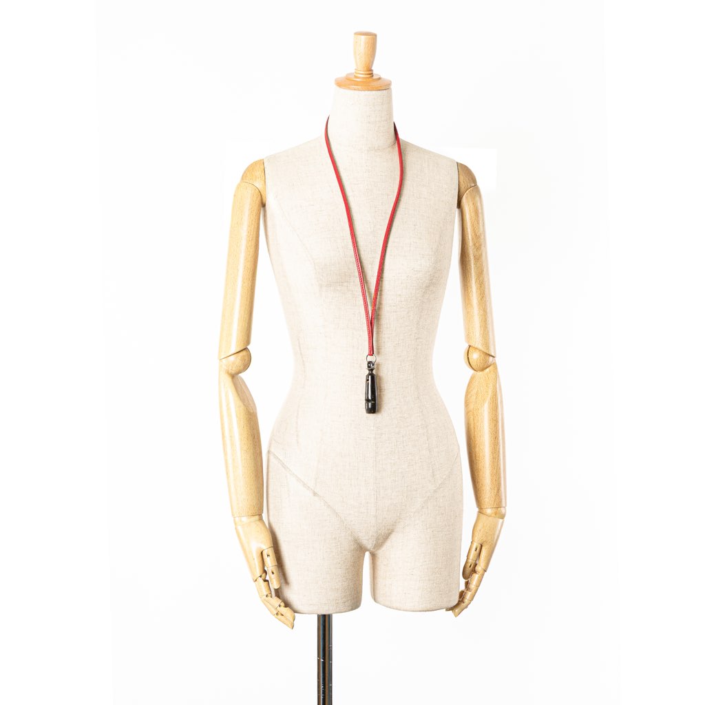 Hermès Leather and Wood Whistle Pendant Necklace - 4