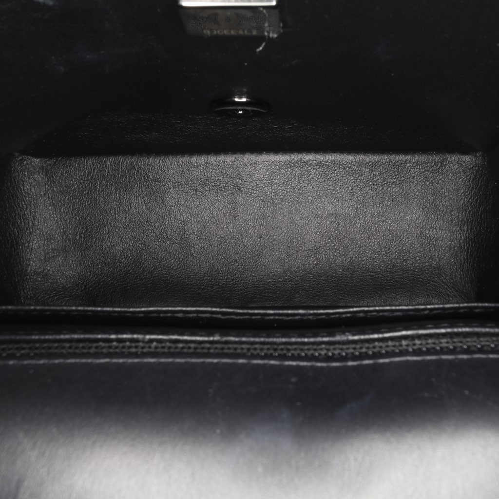 Chanel Mini Square Classic Patent So Black Single Flap - 4