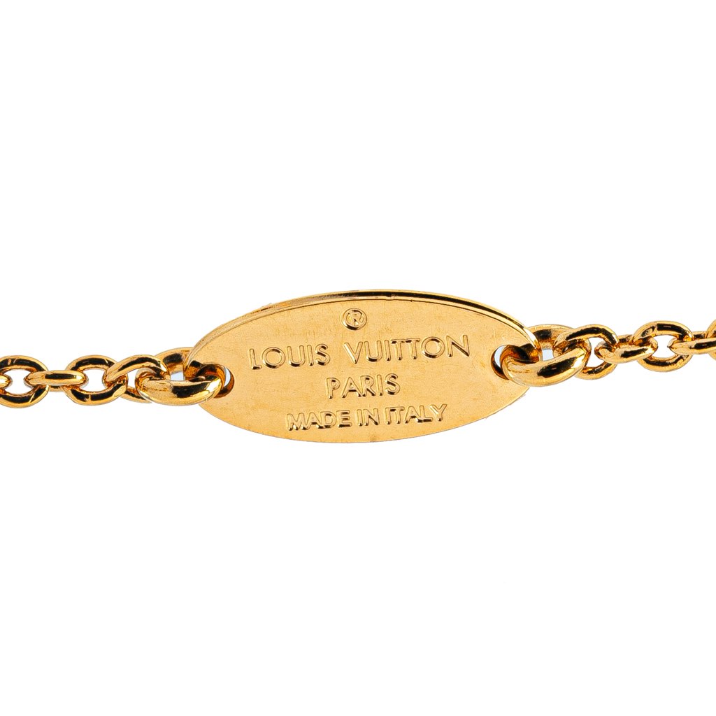 Louis Vuitton Gold Plated Essential V Necklace - 2