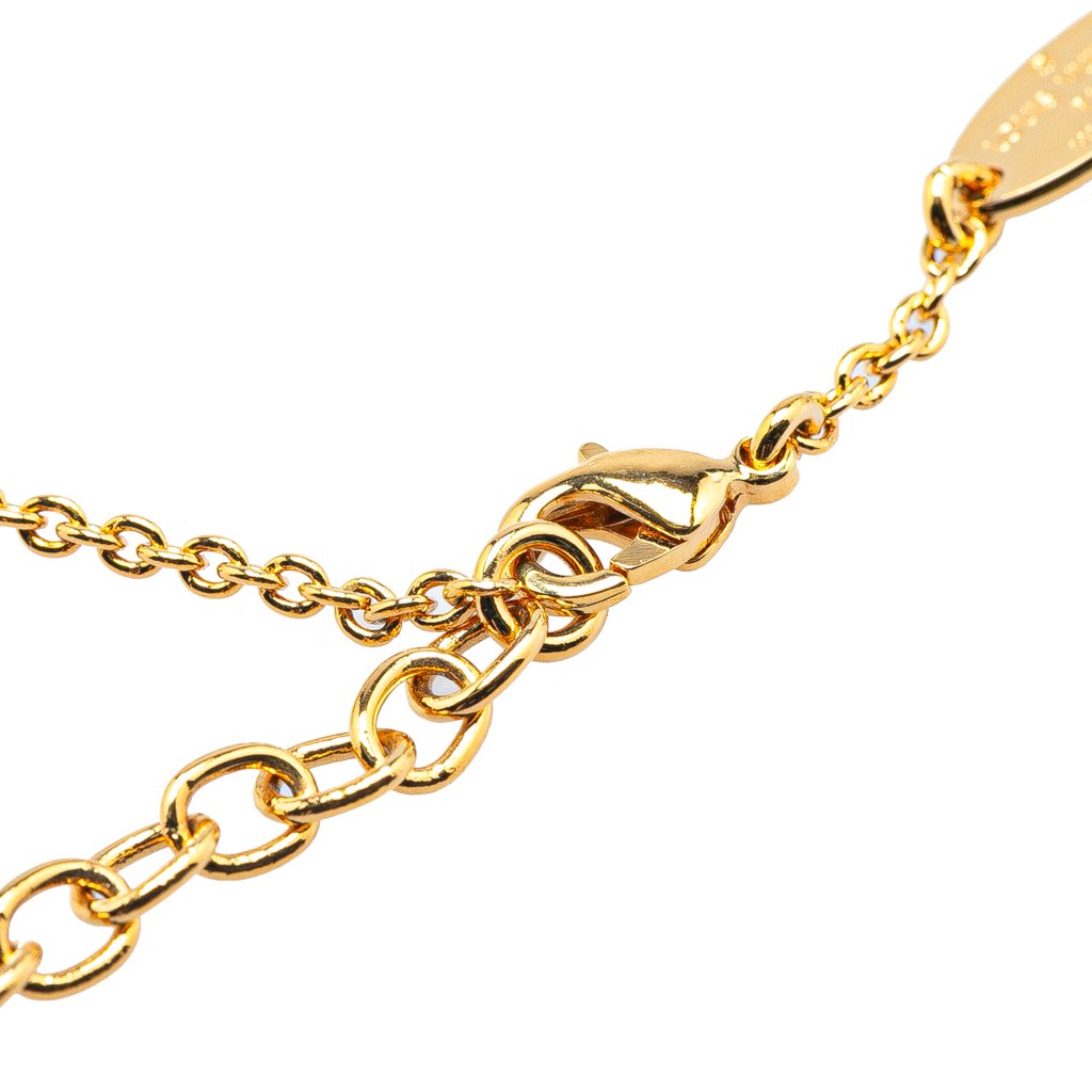 Louis Vuitton Gold Plated Essential V Necklace - 4