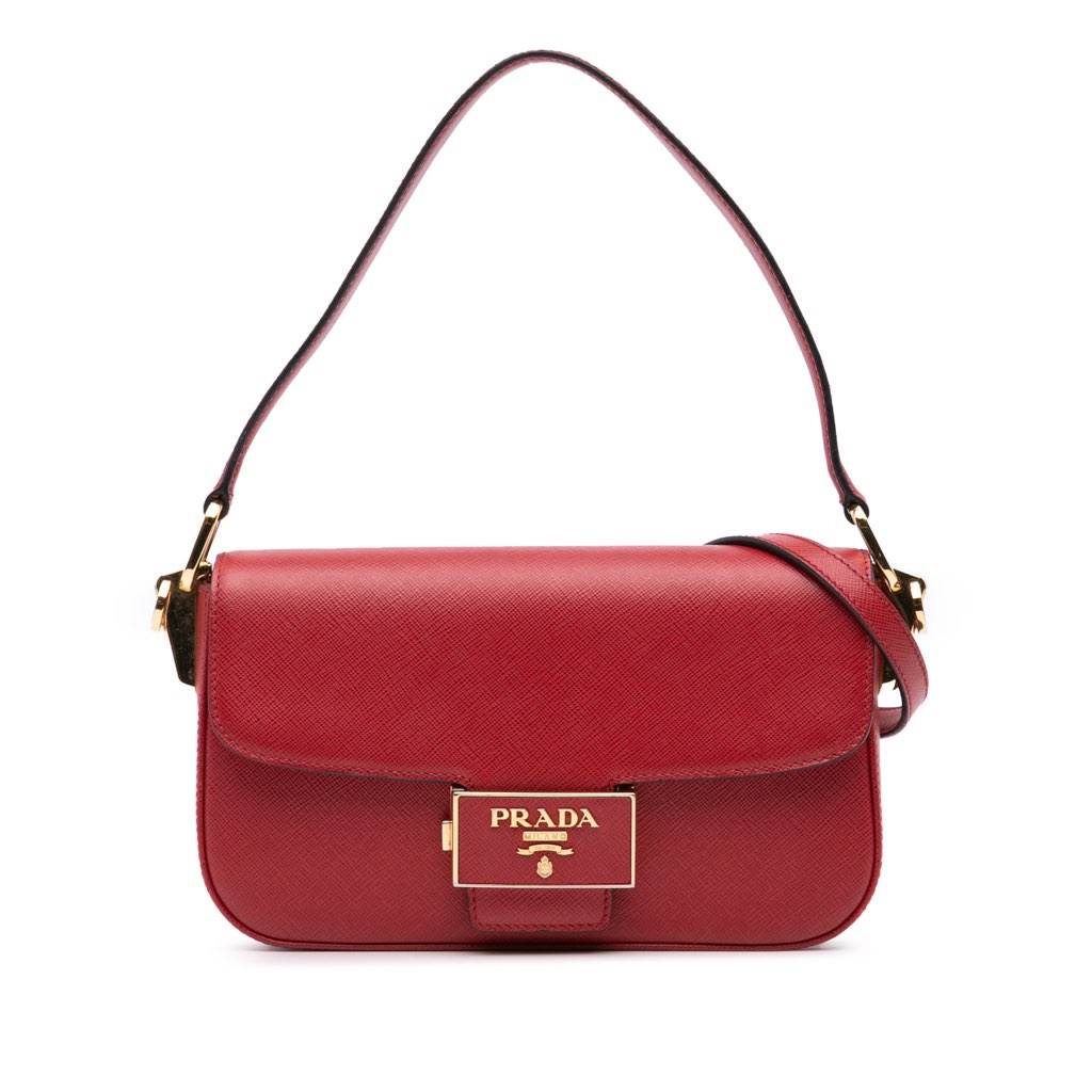 Prada Saffiano Lux Embleme Satchel