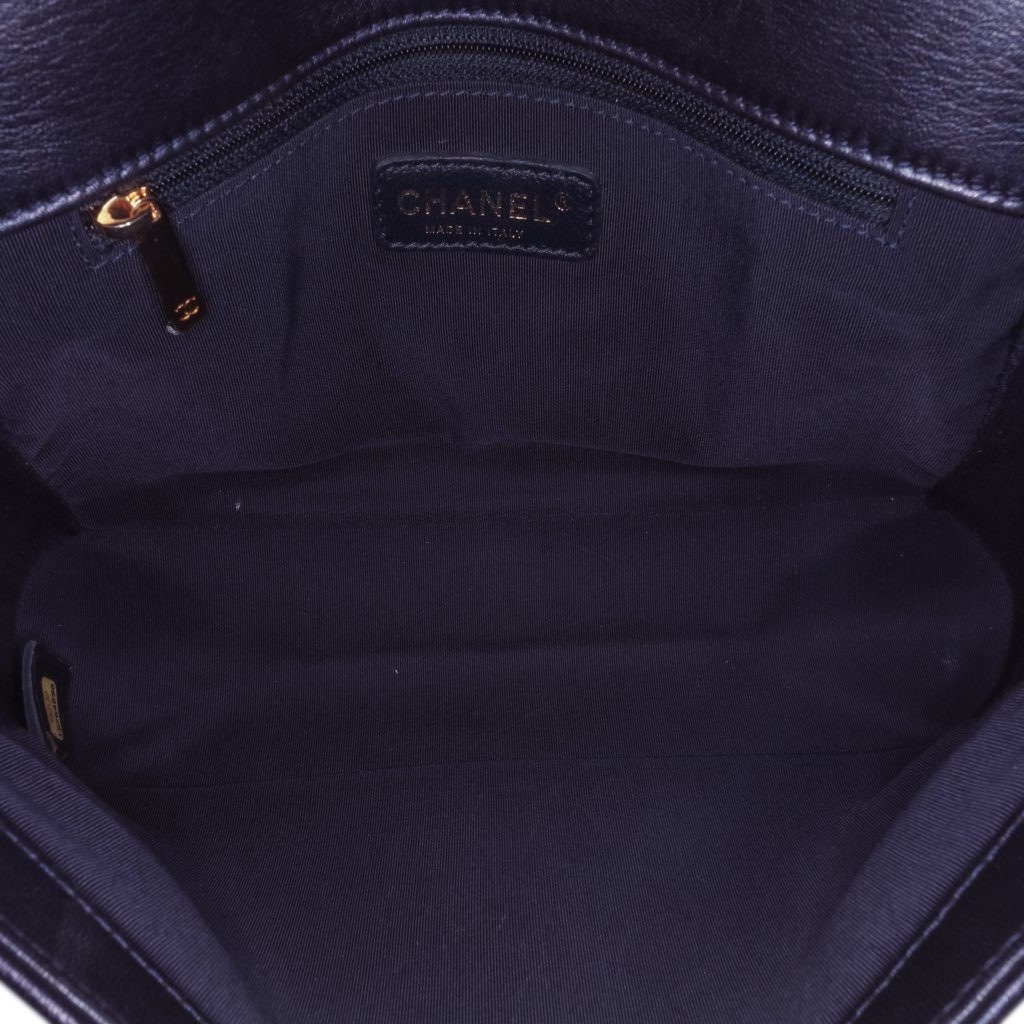 Chanel Medium Lambskin Embossed Cube Boy Flap - 4