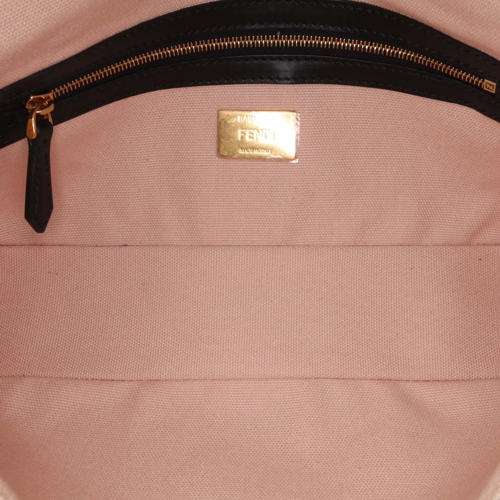 Fendi Zucca Embroidered Canvas Baguette Satchel - 4