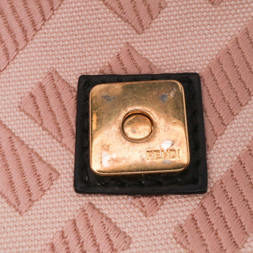 Fendi Zucca Embroidered Canvas Baguette Satchel - 5