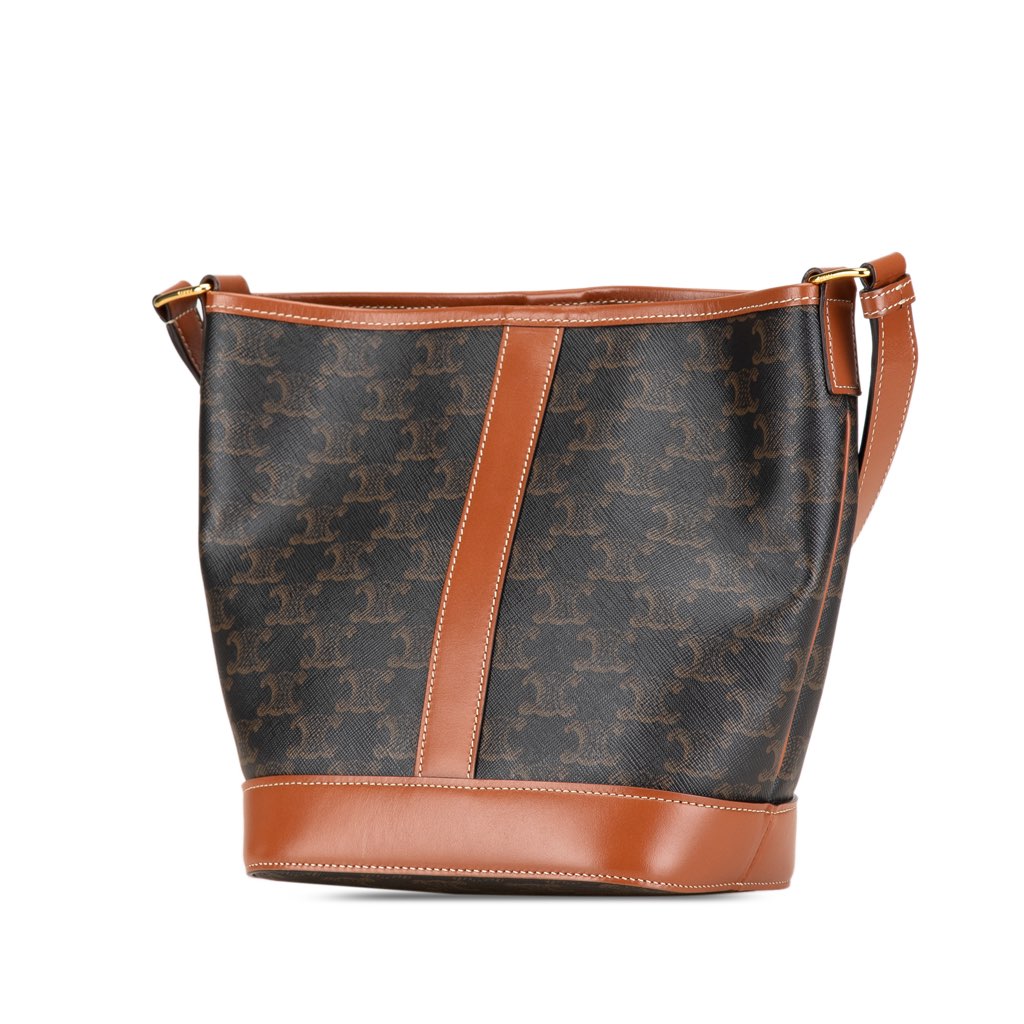 Celine Small Triomphe Coated Canvas Bucket Bag - 2