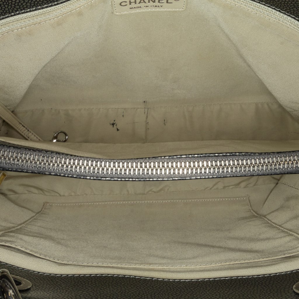 Chanel Metallic Caviar Grand Shopping Tote - 5