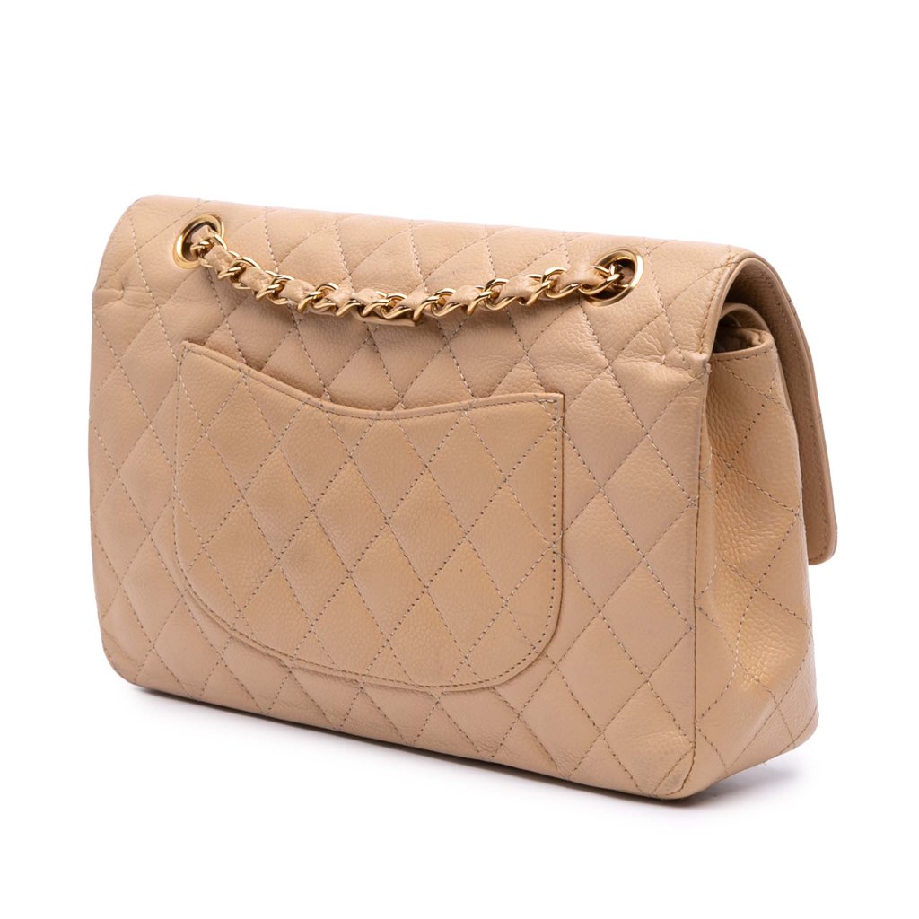 Chanel Medium Classic Caviar Double Flap - Back view