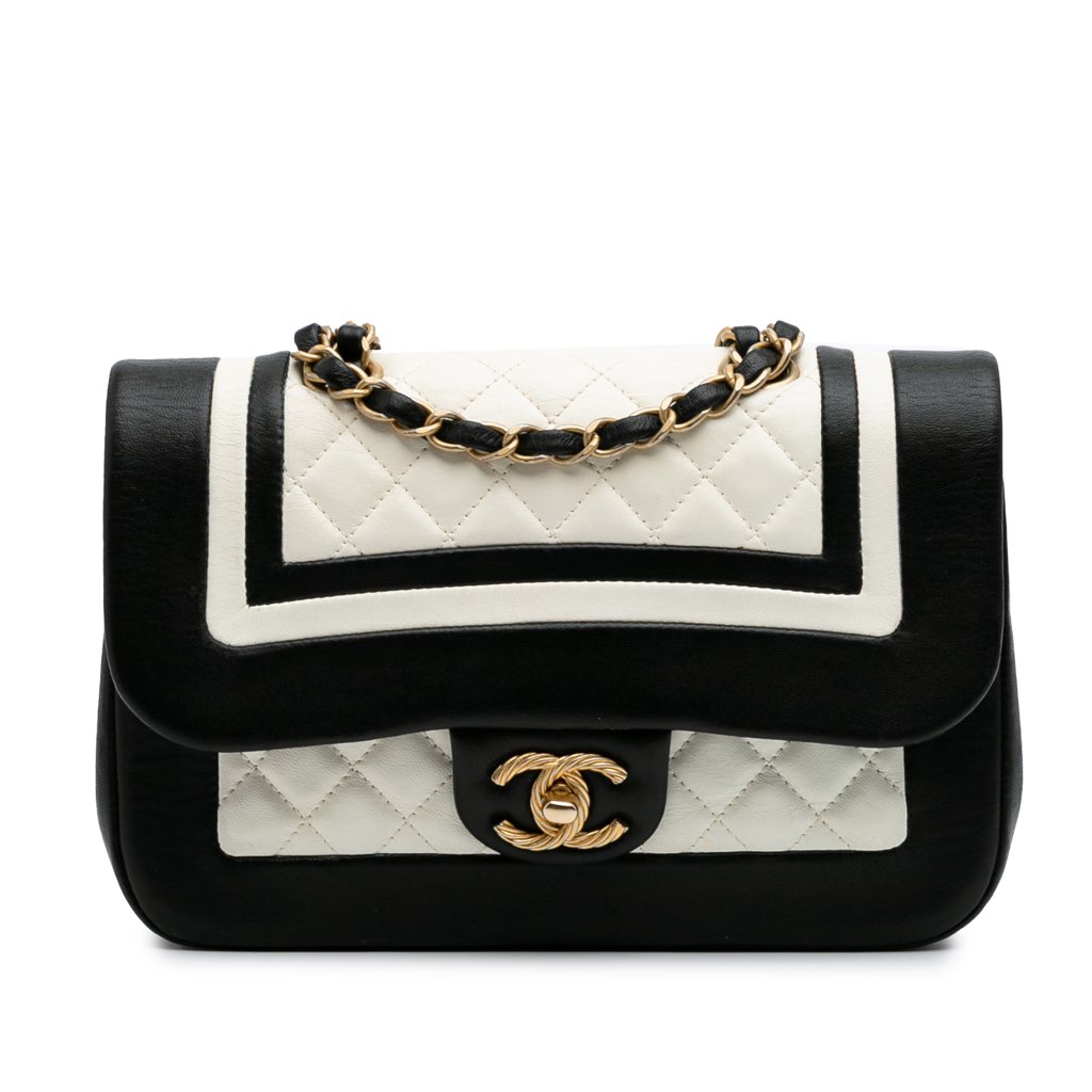 Chanel Paris Cosmopolite Small Bicolor Textured Lambskin Flap