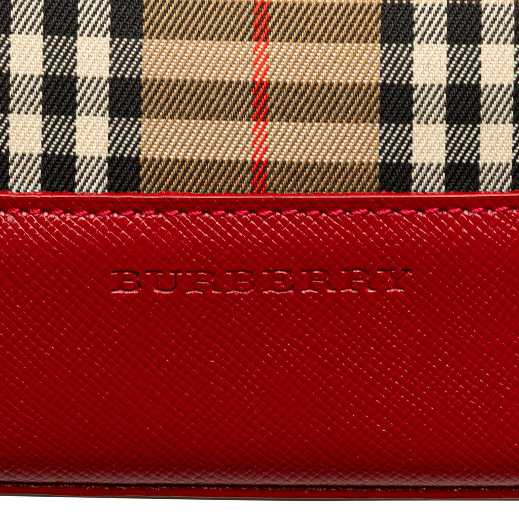 Burberry Haymarket Check Canvas Shoulder Bag - 5