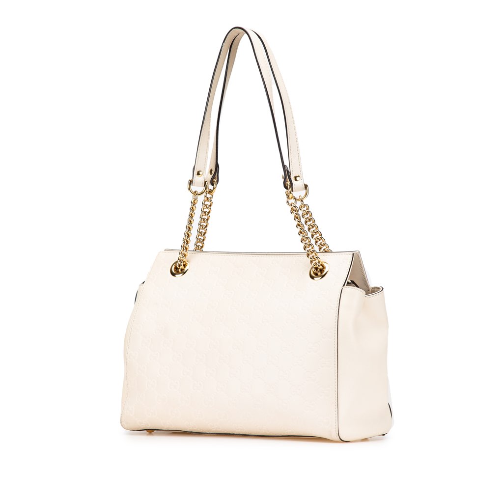Gucci Medium Guccissima Soft Shoulder Bag - Back view