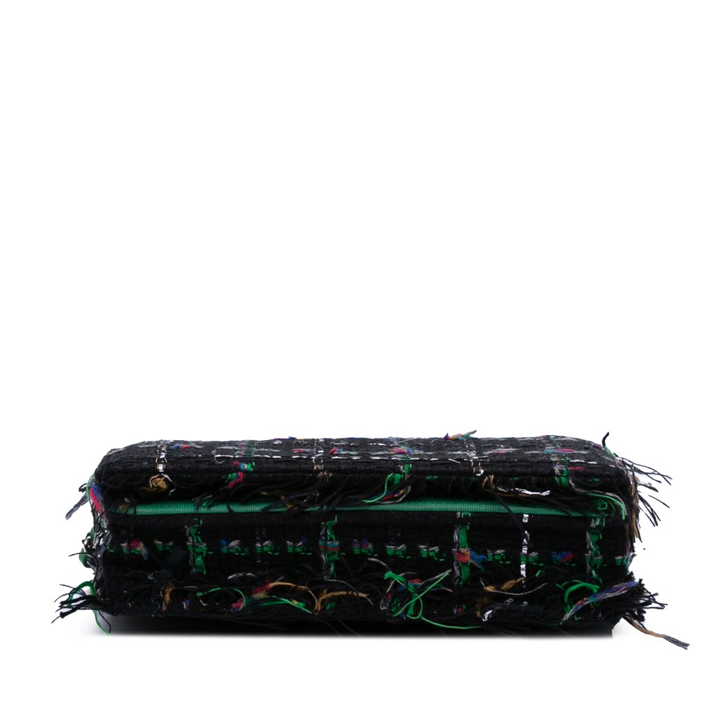 Chanel Quilted Boucle Tweed Robot Charm Wallet On Chain - Image 6