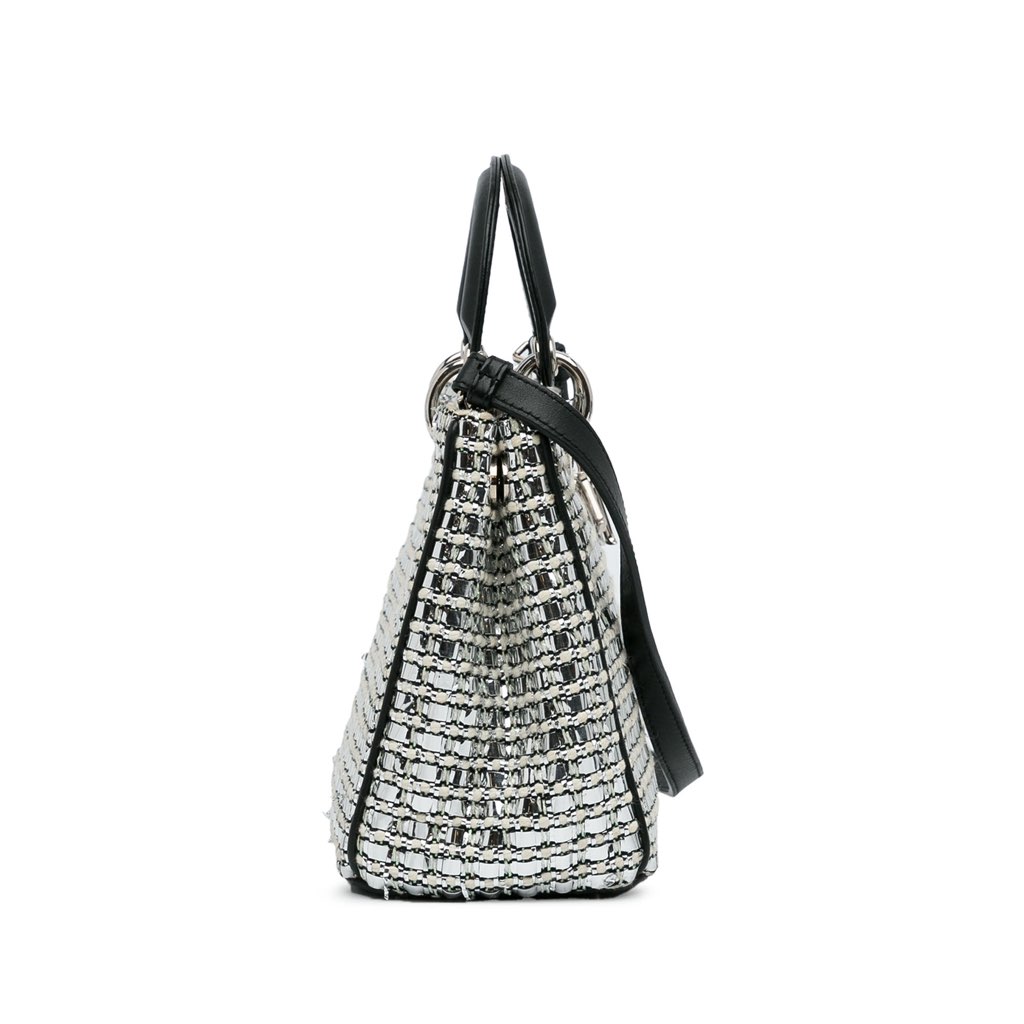 Dior Small Tweed Patch Diorissimo Tote - 2