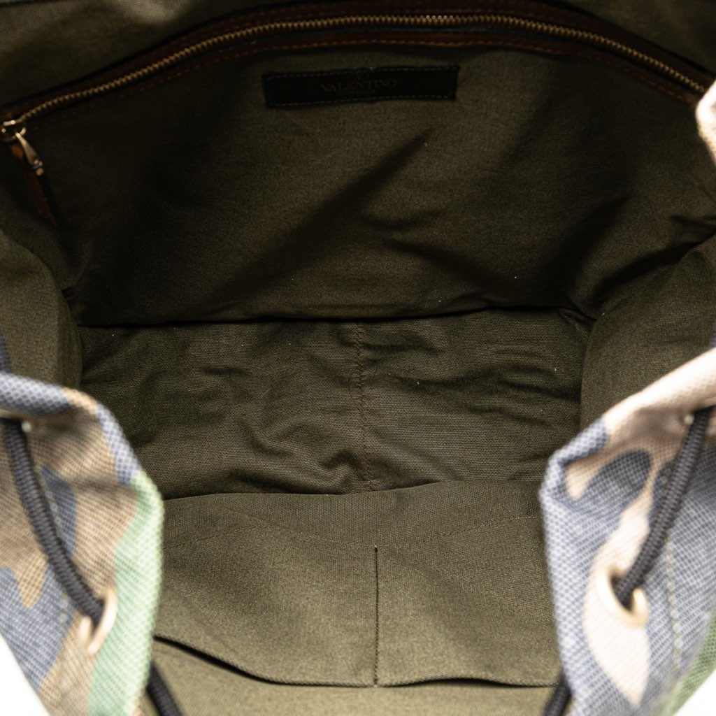 Valentino Canvas Camouflage Backpack - 4