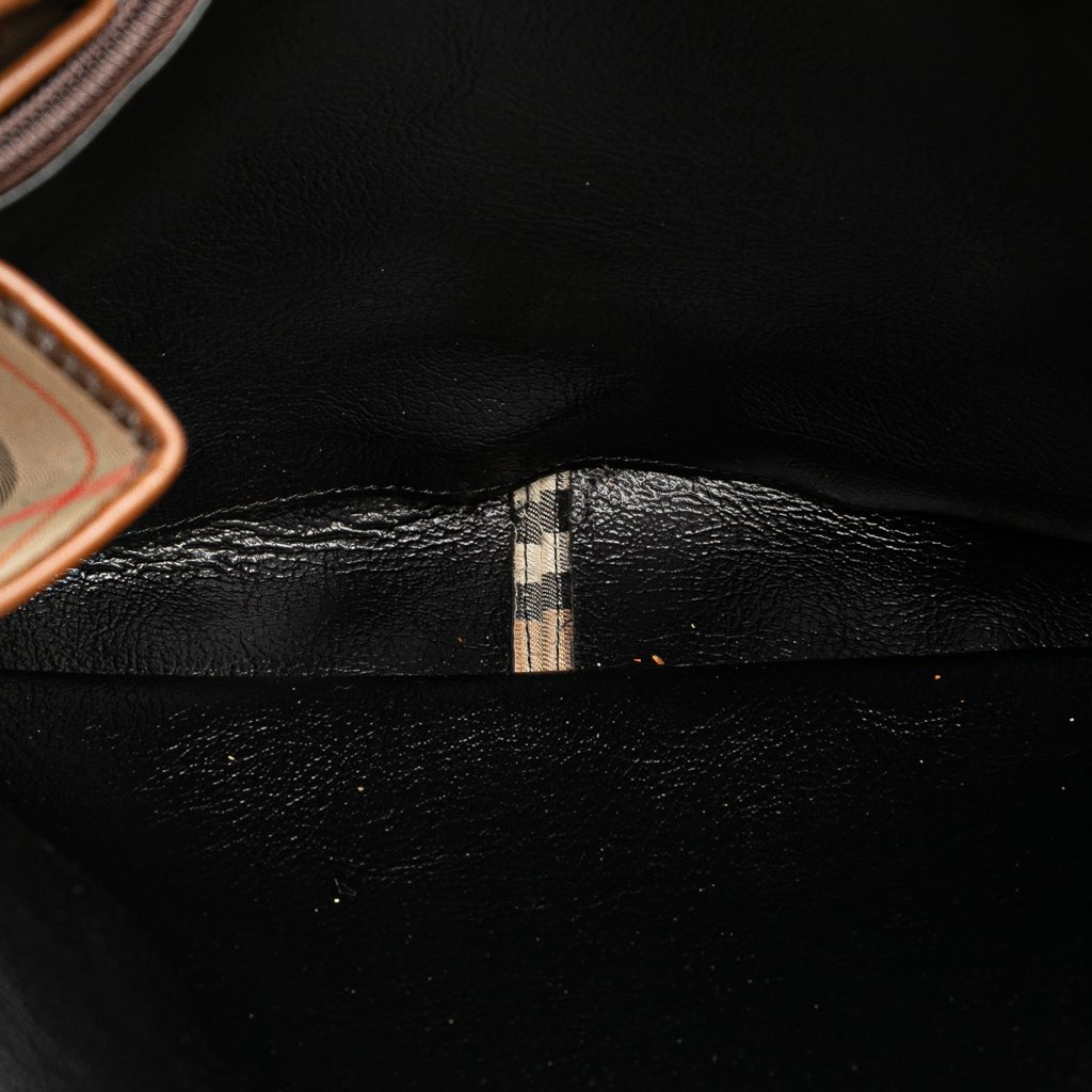 Burberry Haymarket Check Canvas Shoulder Bag - 5