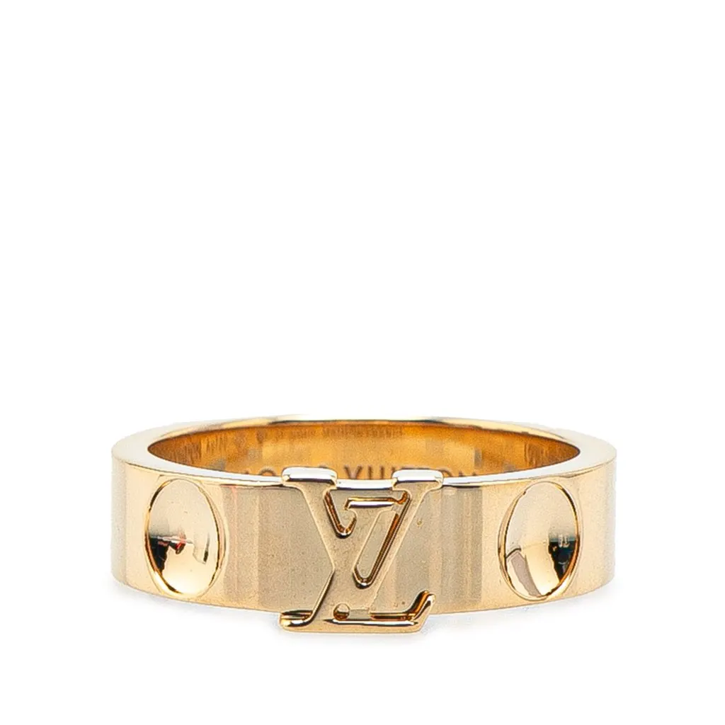 Louis Vuitton 18K Yellow Gold Empreinte Ring Gold Gold Good - Front View