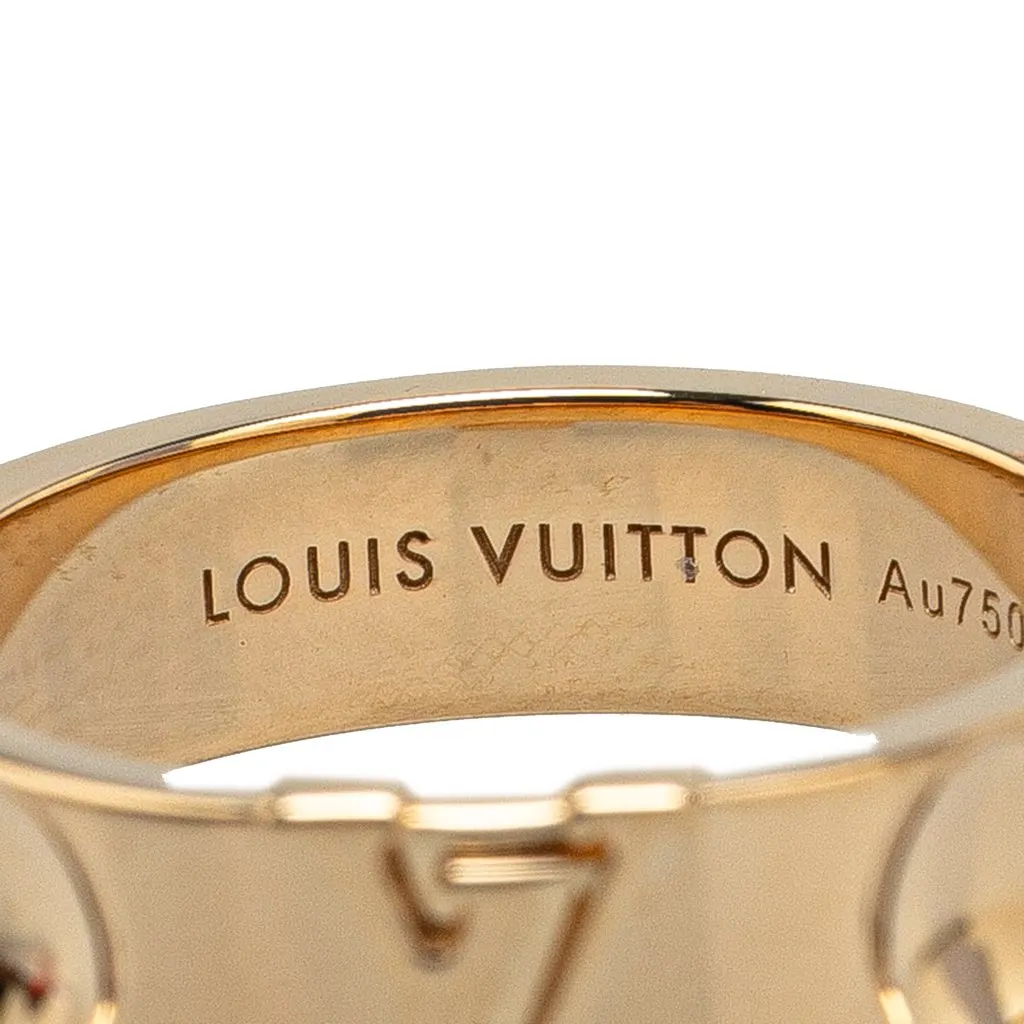Louis Vuitton 18K Yellow Gold Empreinte Ring Gold Gold Good - Model View