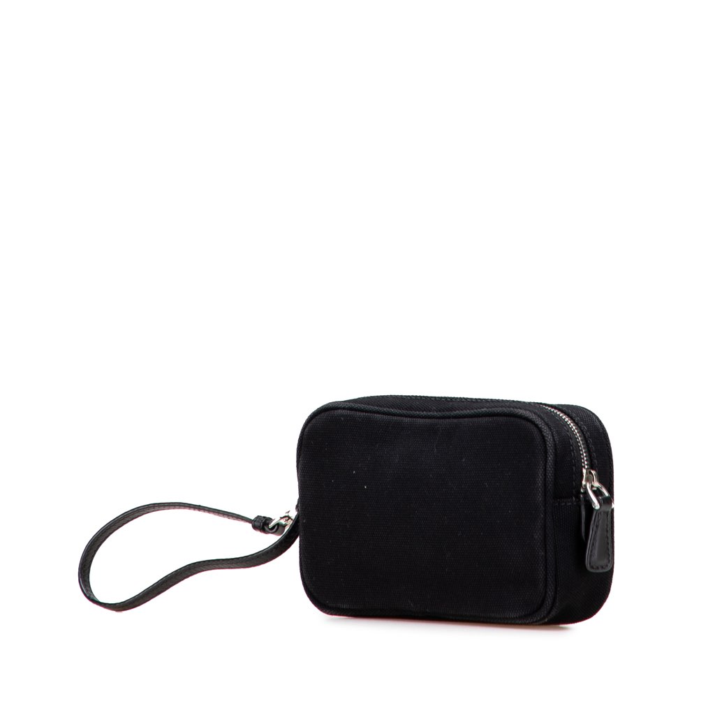 Prada Canvas Canapa Pouch - Back view