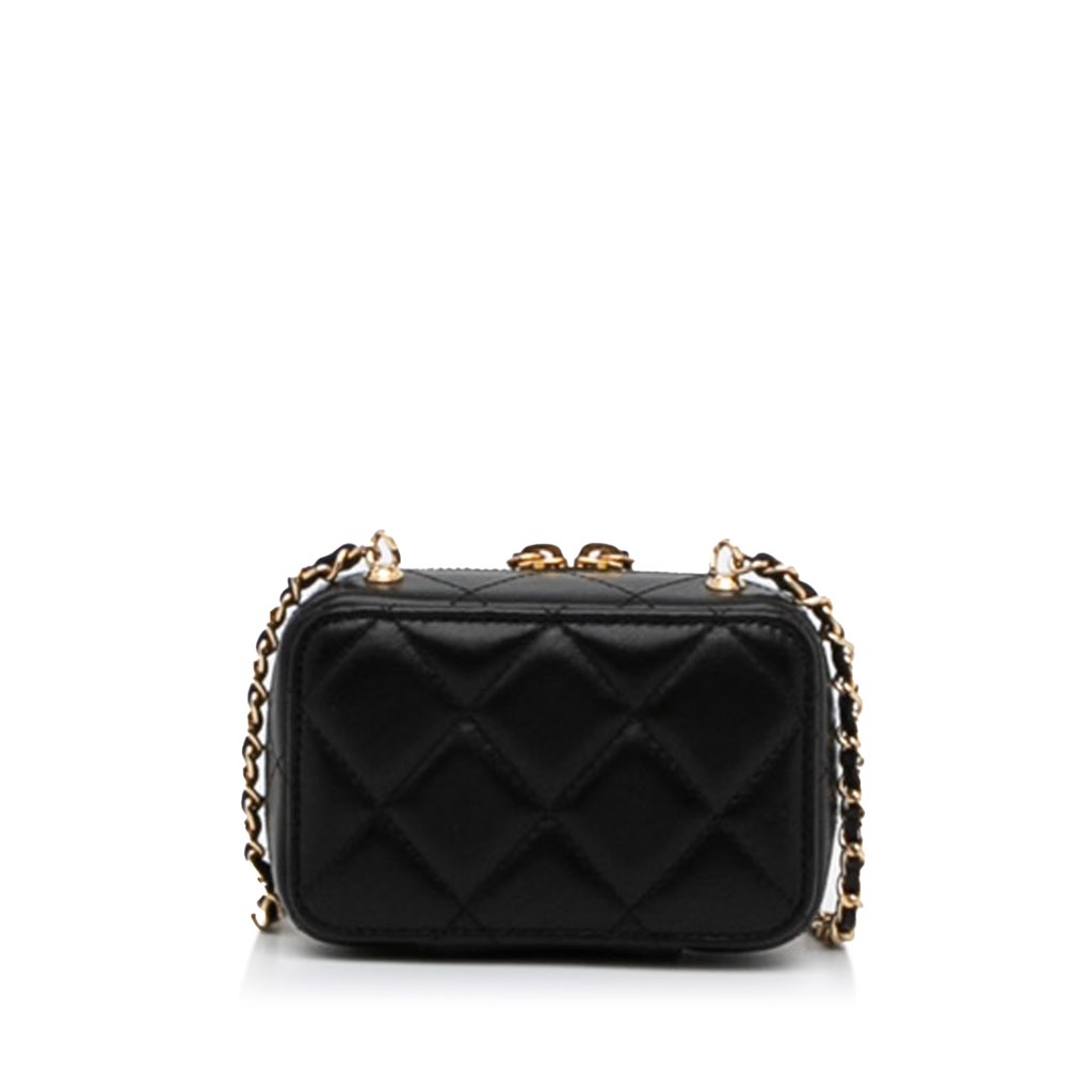 Chanel CC Quilted Golden Plate Vanity Crossbody - 4
