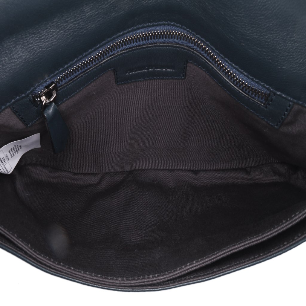 Balmain Leather Studded Foldover Clutch - 4