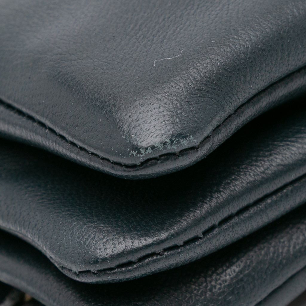 Balmain Leather Studded Foldover Clutch - Image 11