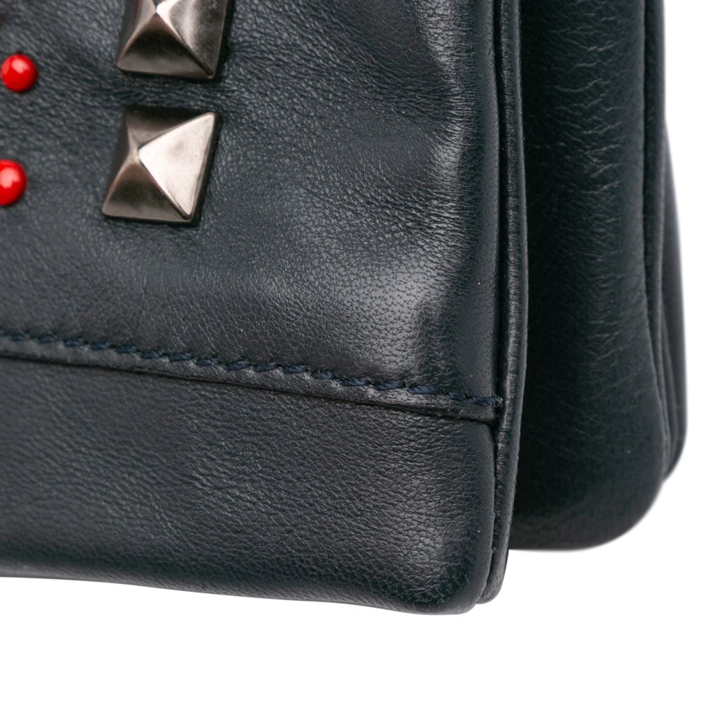 Balmain Leather Studded Foldover Clutch - Image 12