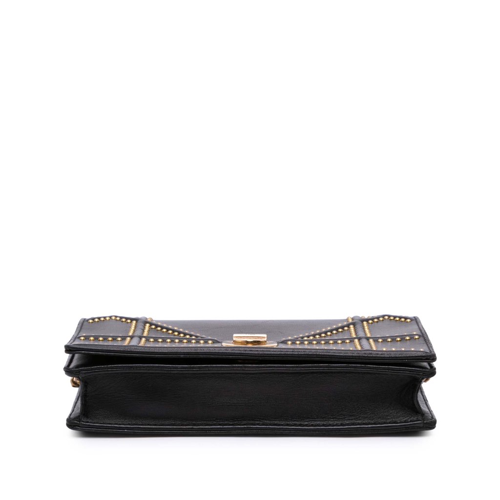 Dior Calfskin Studded Diorama Wallet on Chain - 3