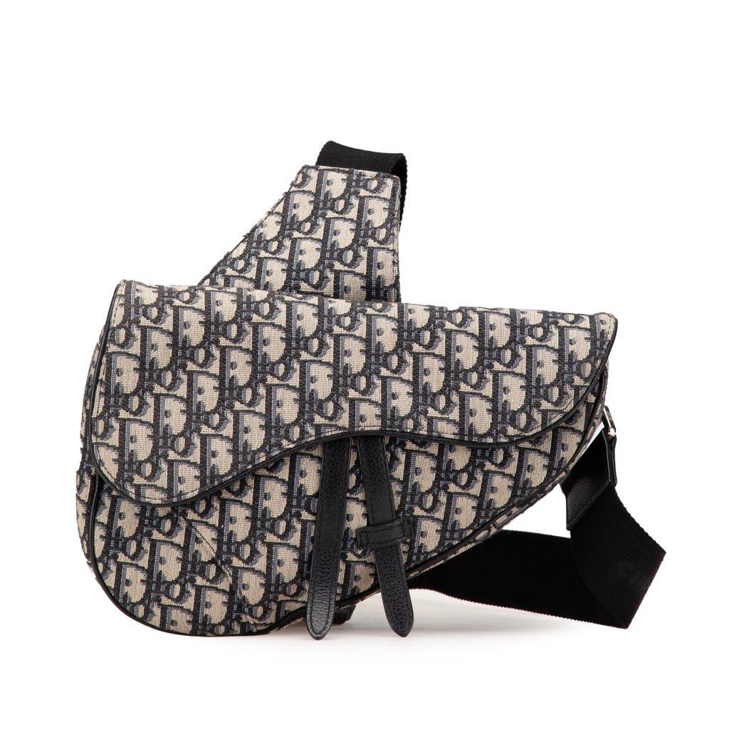Dior Oblique Canvas Saddle Crossbody