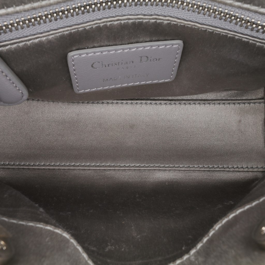 Dior Mini Satin Cannage Strass Crystal Embellished Lady Dior - 4