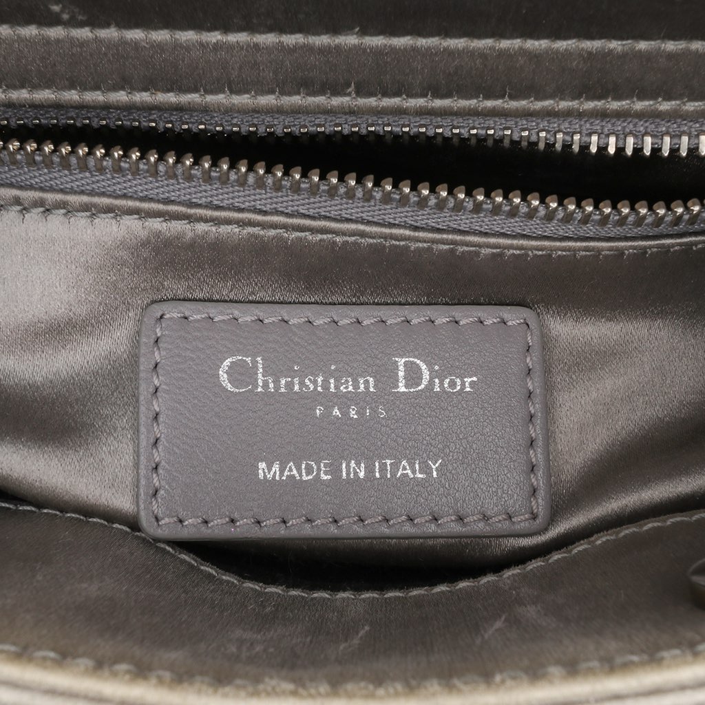 Dior Mini Satin Cannage Strass Crystal Embellished Lady Dior - 5