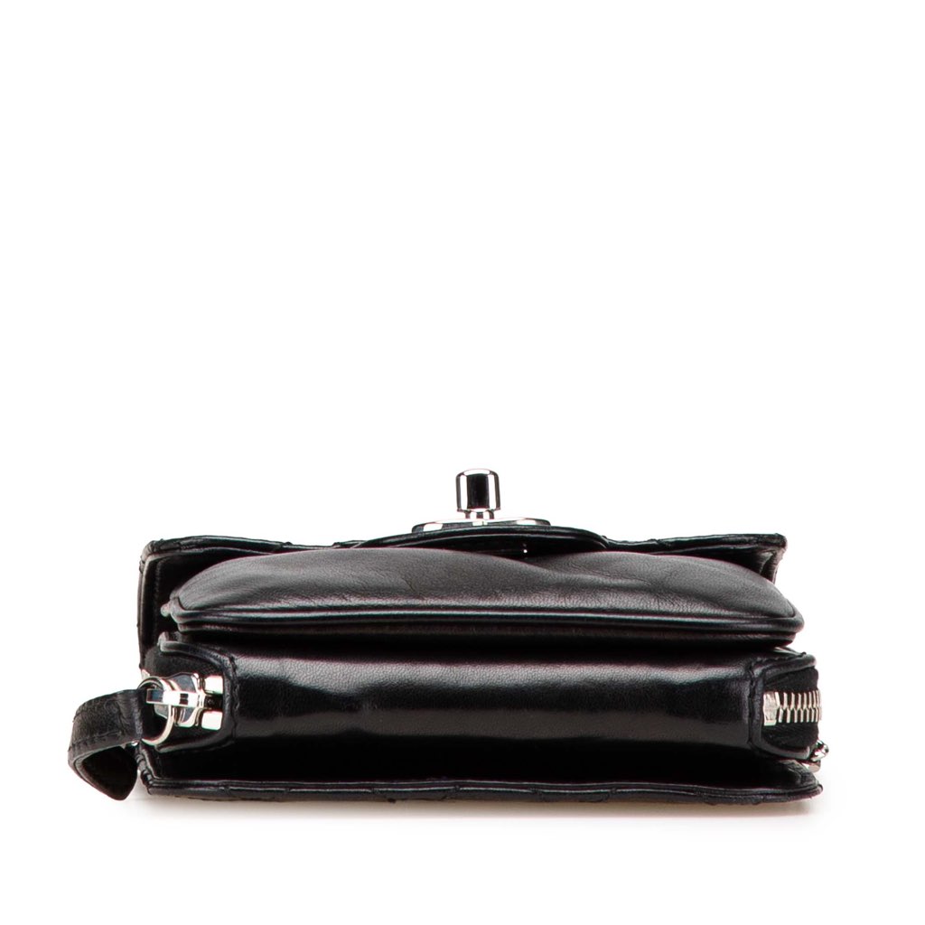 Chanel CC Quilted Lambskin Clams Wallet on Chain - Image 6