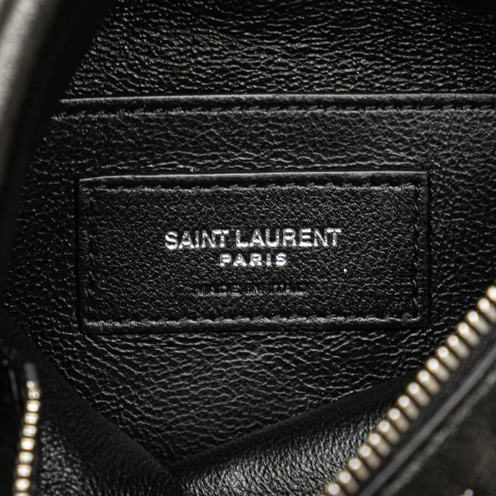 Saint Laurent Antiqued Lambskin Sid Flat Crossbody Black Leather Very good - Box View