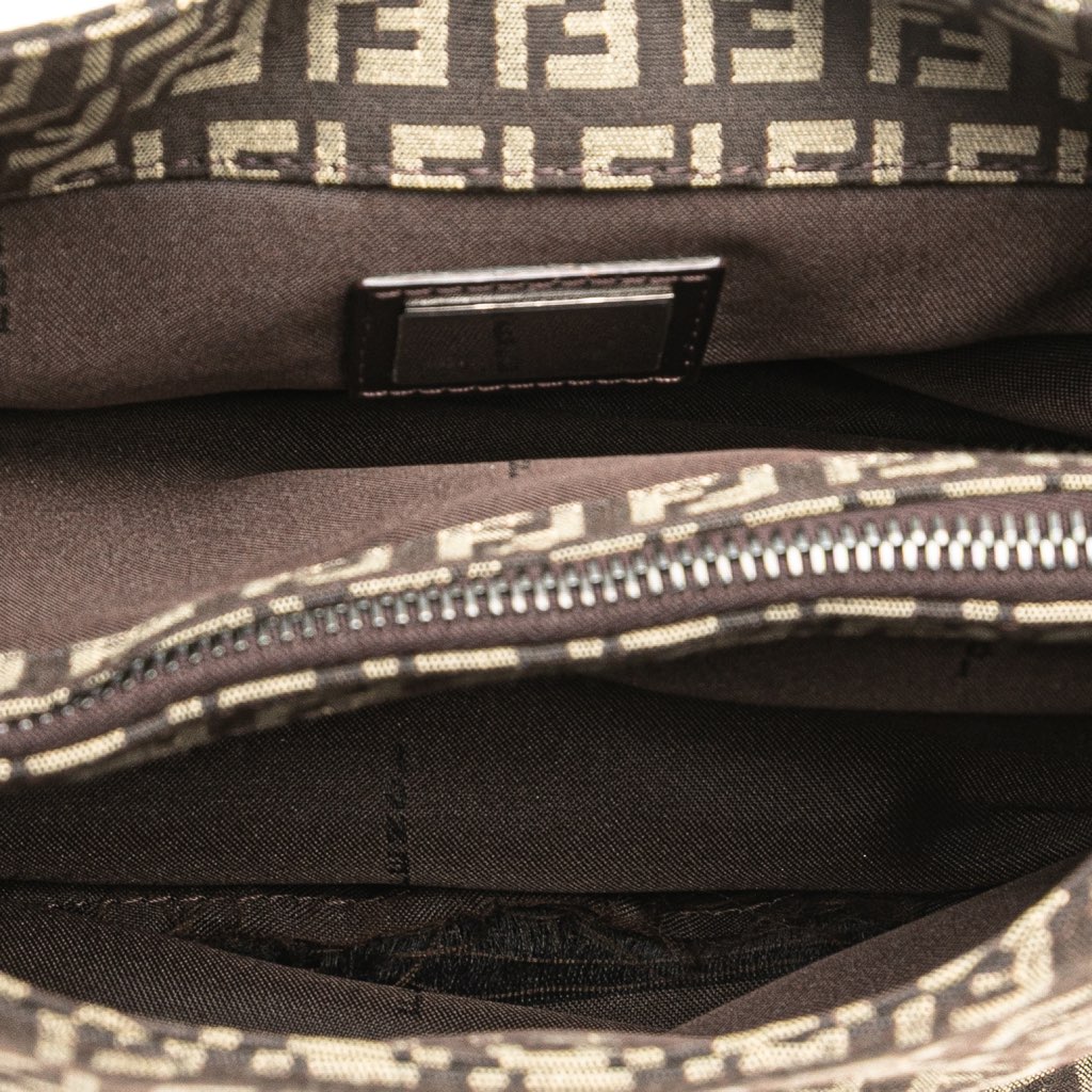 Fendi Zucchino Canvas Shoulder Bag - 4