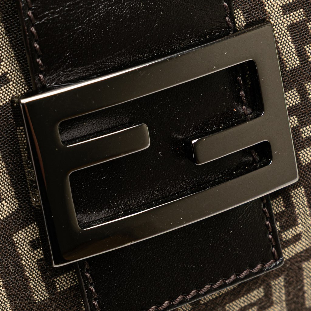 Fendi Zucchino Canvas Shoulder Bag - Image 10