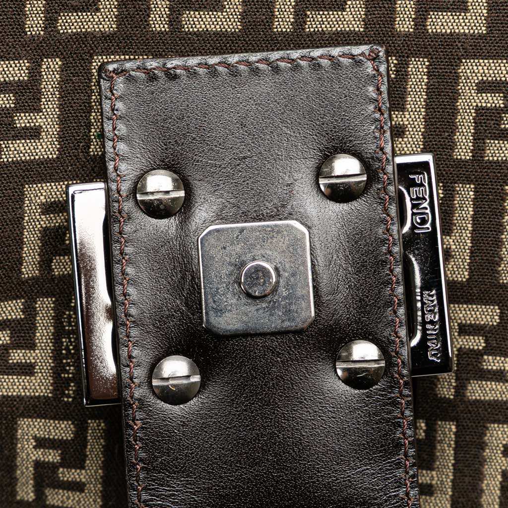 Fendi Zucchino Canvas Shoulder Bag - Image 11