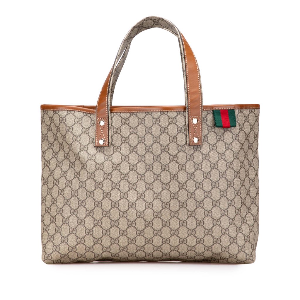 Gucci Medium GG Supreme Web Loop Tote
