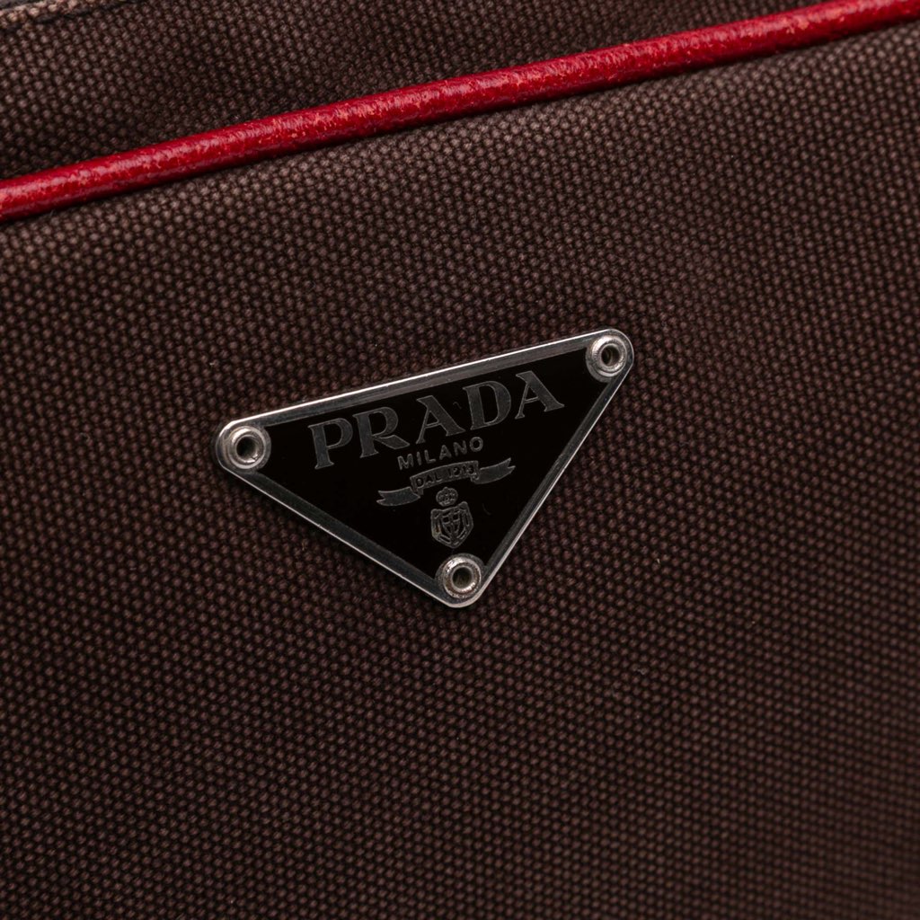 Prada Canvas Canapa Handbag - 5