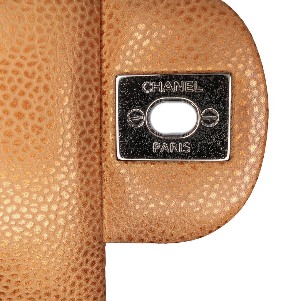 Chanel Medium Classic Metallic Caviar Double Flap - Image 10