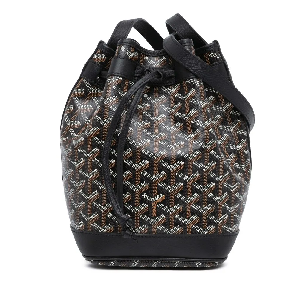 Goyard Goyardine Petit Flot Black Canvas Very good - Front View